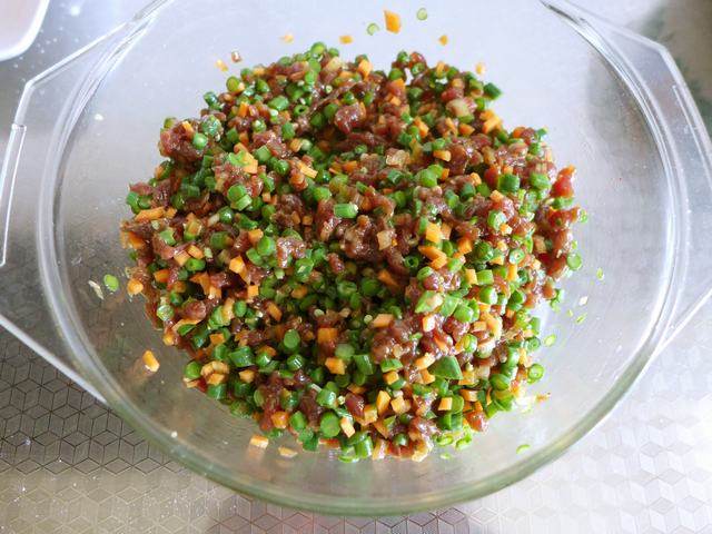 豇豆牛肉蒸包步骤5