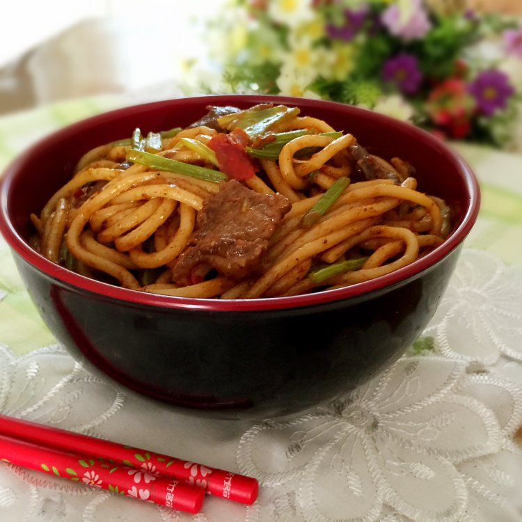 鼓香牛肉炒米粉步骤13