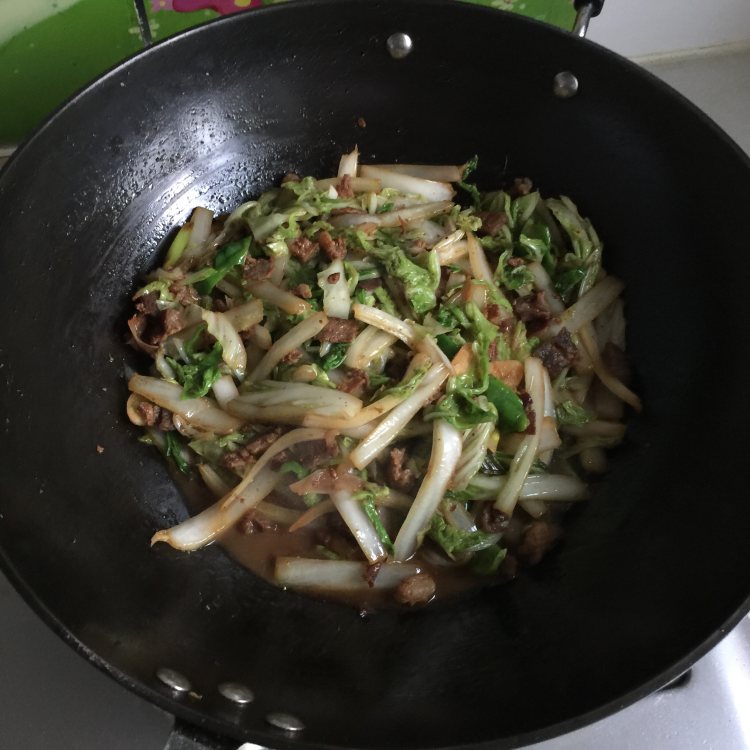 大白菜炒牛肉步骤12