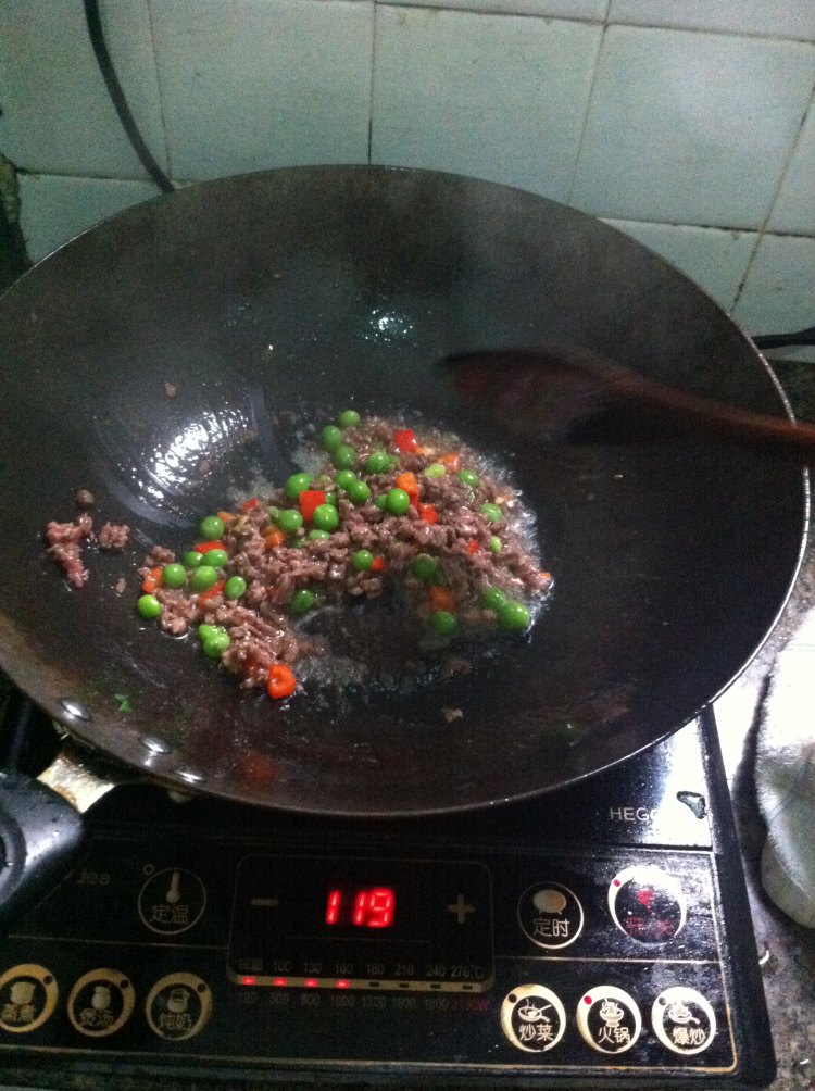 青豆牛肉末饭步骤6