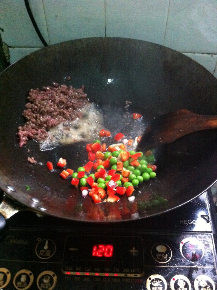 青豆牛肉末饭步骤5