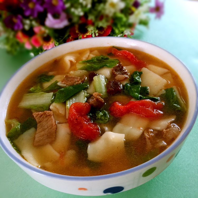 牛肉汤揪片步骤12