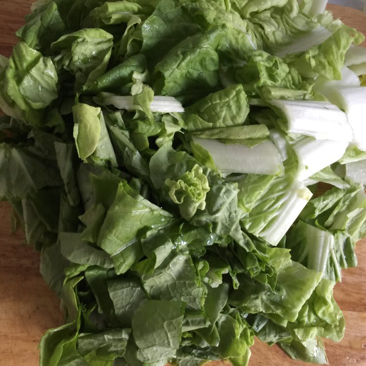 毛白菜拌面步骤5