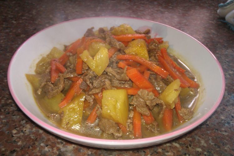 胡萝卜菠萝牛肉步骤10