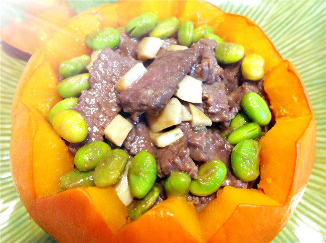 牛肉毛豆南瓜盅步骤14