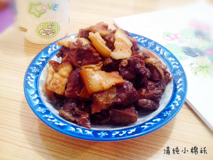 五花肉焖牛肉步骤12