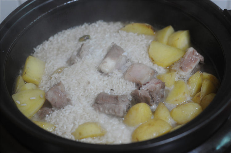 腊肉排骨饭步骤14