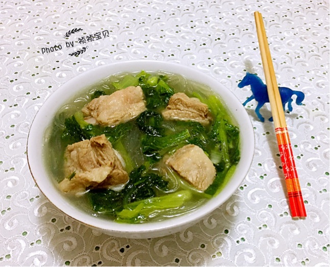 小白菜粉条排骨汤步骤11