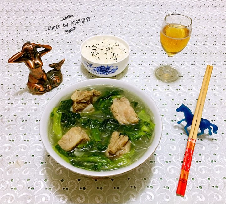 小白菜粉条排骨汤步骤15