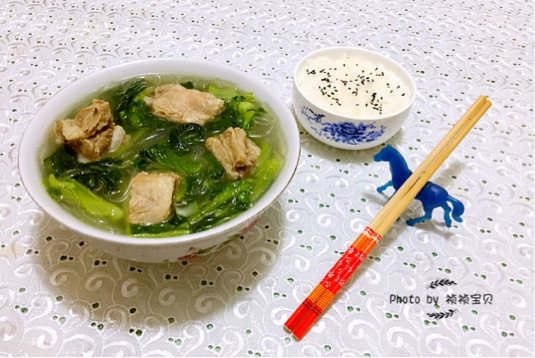 小白菜粉条排骨汤步骤14