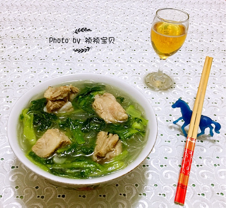 小白菜粉条排骨汤步骤12