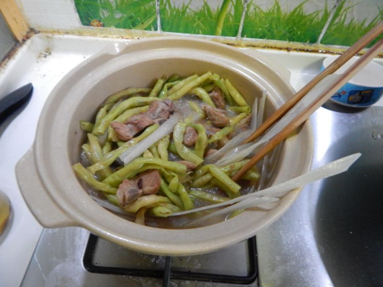 砂锅豆角排骨步骤17