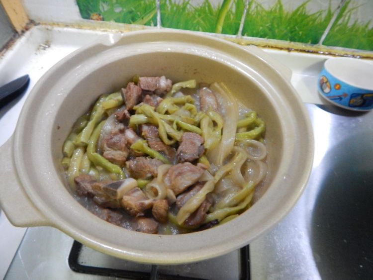 砂锅豆角排骨步骤18