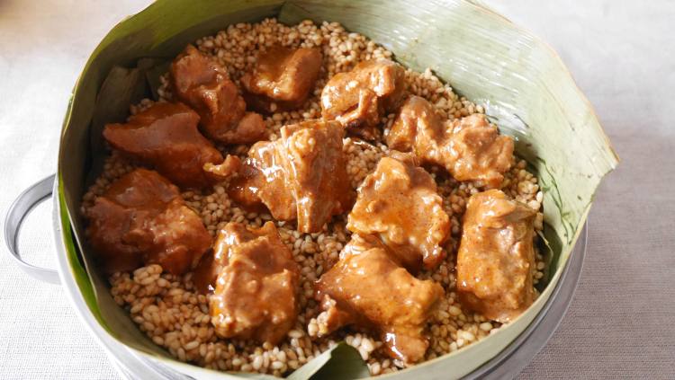 玫瑰沙茶糯米排骨#新步骤9