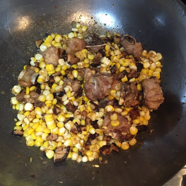 玉米粒排骨饭#新鲜从步骤8