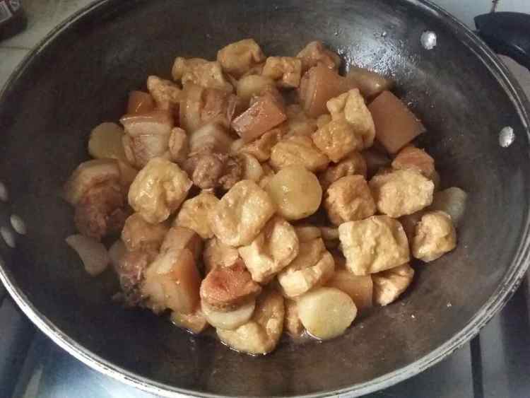 山药豆腐果烧排骨肉步骤16