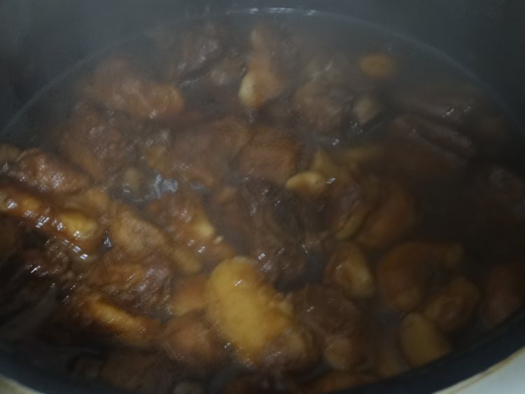 菱角炖排骨步骤18
