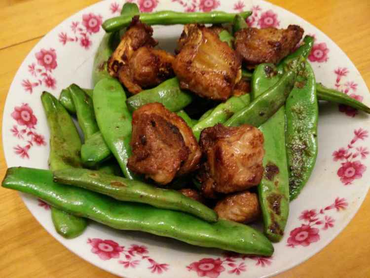 东北油豆角焖排骨步骤9