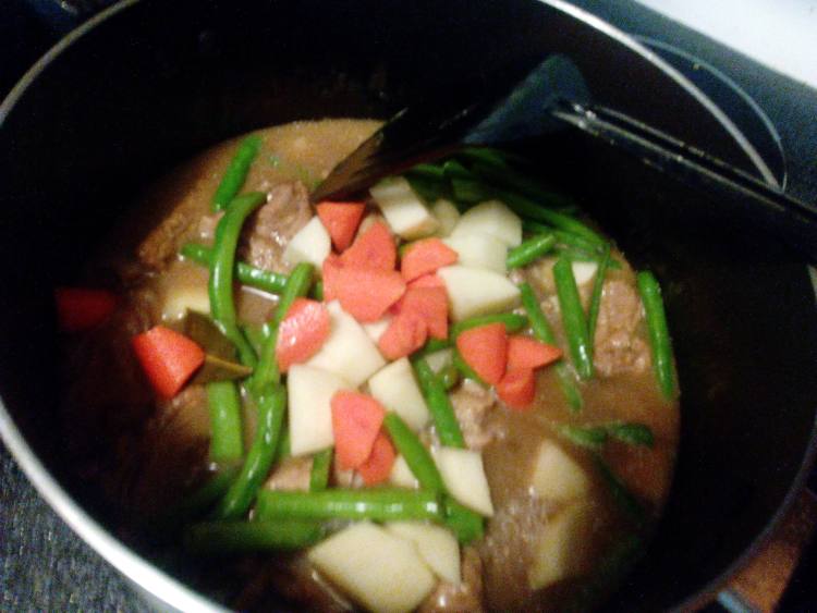 豆角土豆烧排骨步骤6