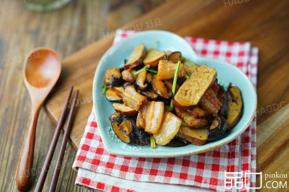 香菇五花炒豆干