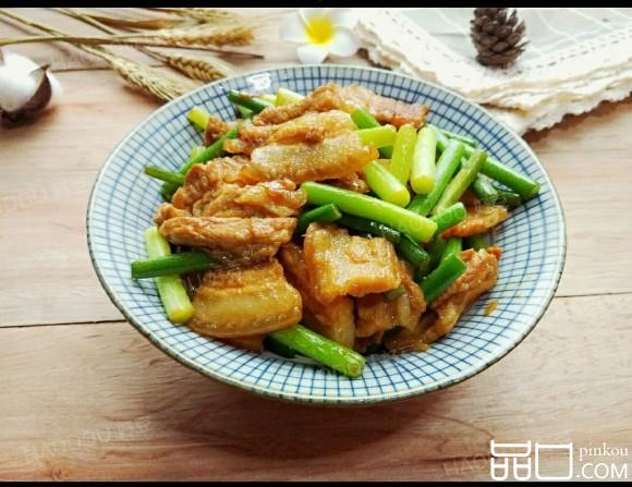 蒜苔五花肉