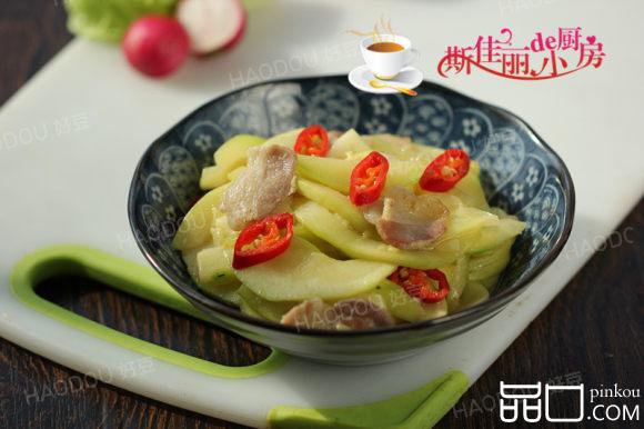 青南瓜炒肉片