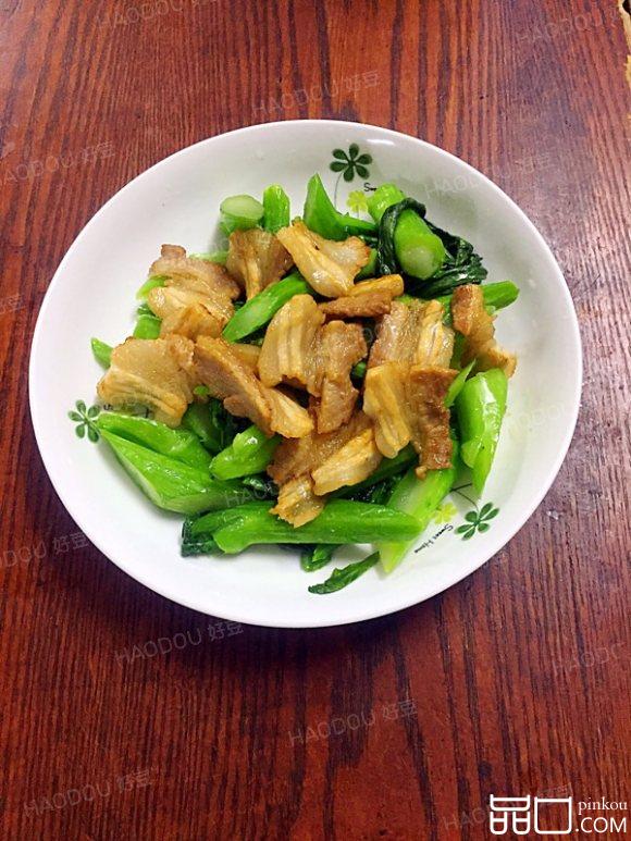 五花肉盖菜心