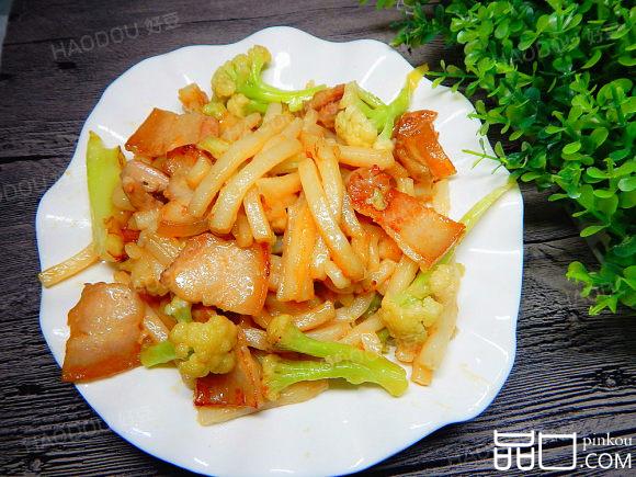 花菜五花炒年糕