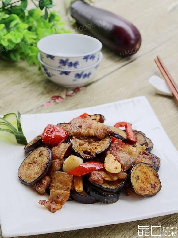 煎烤肉片茄子
