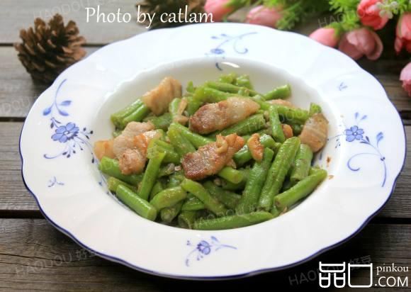 虾酱五花肉炒豆角