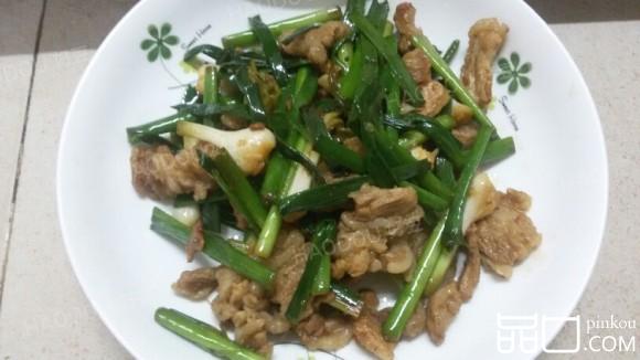蒜苗炒五花肉