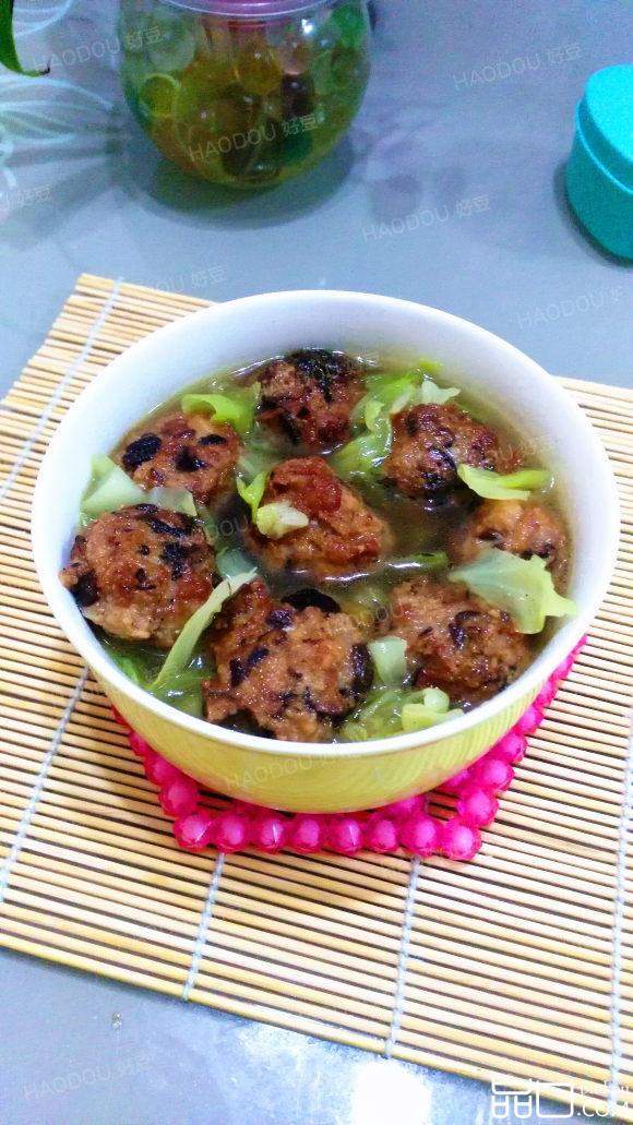 香菇肉丸青菜汤