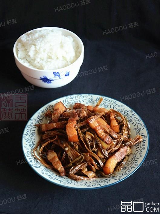 五花肉烧干豆角