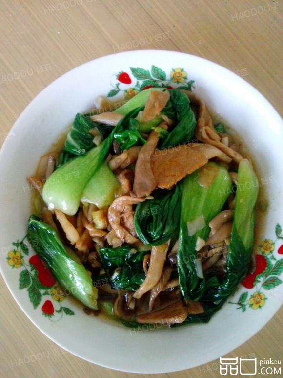 蘑菇炒油菜