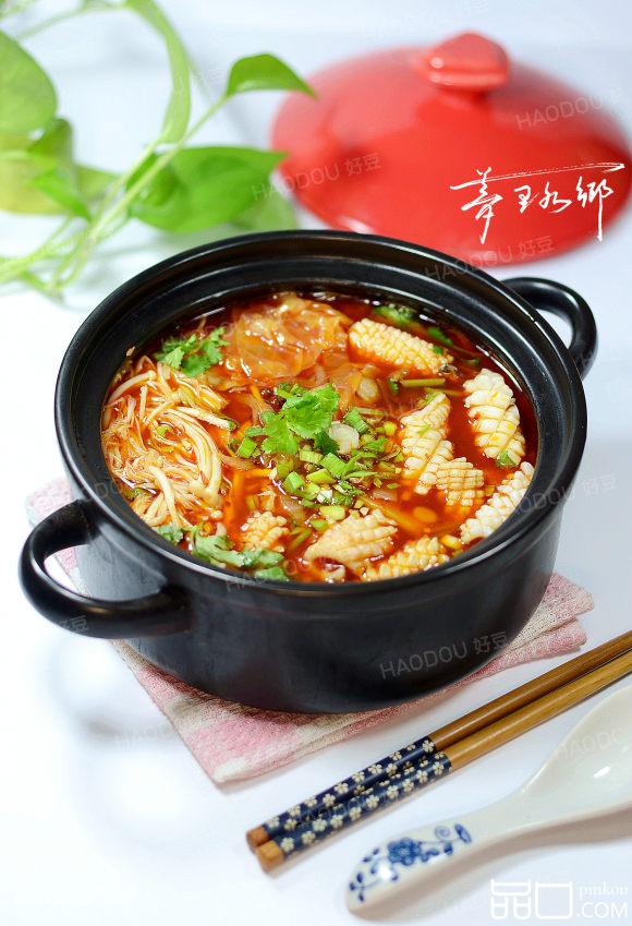 泡菜鱿鱼暖锅