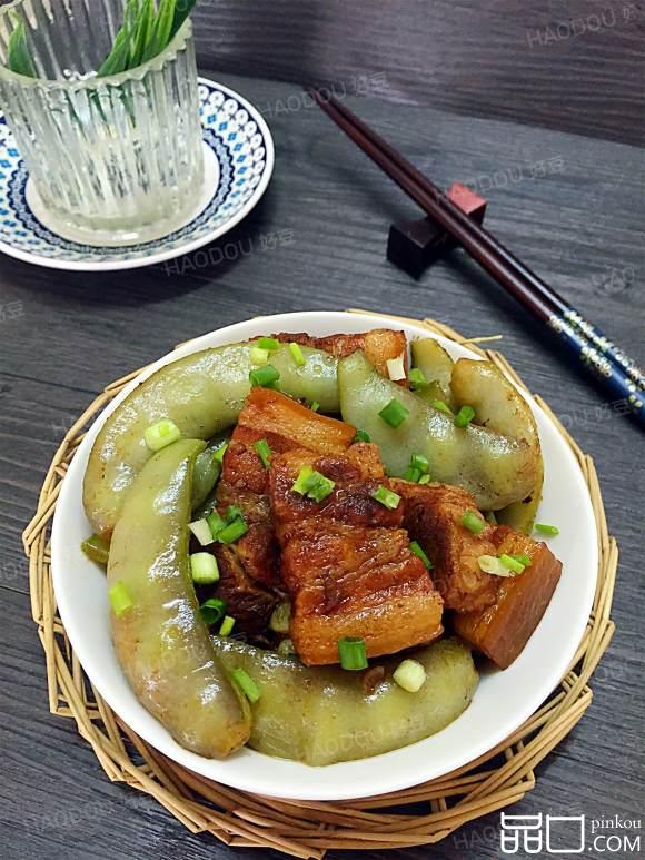 五花肉焖扁豆
