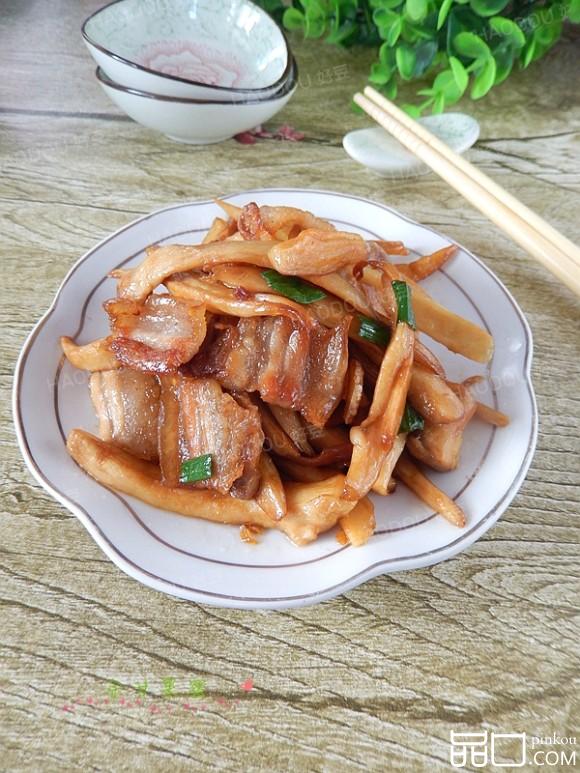 干煸五花肉杏鲍菇