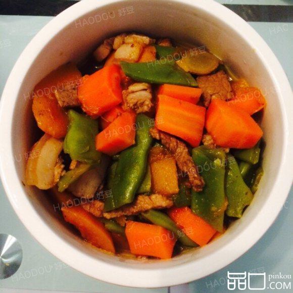 豆角炖南瓜胡萝卜