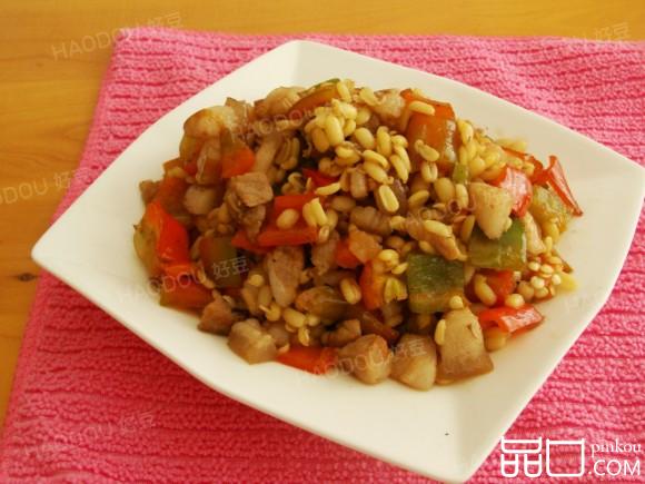 绿豆炒五花肉
