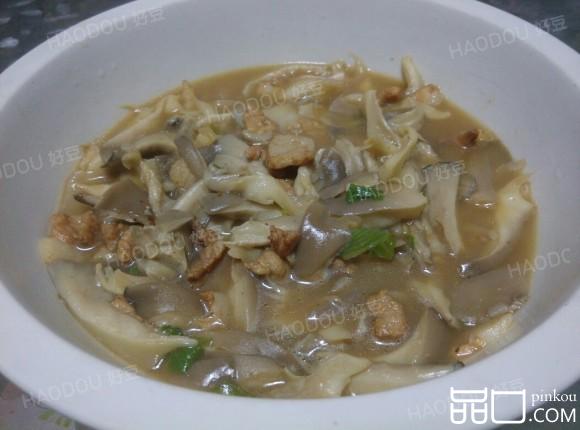 五花肉炒蘑菇
