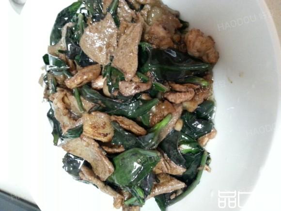 紫贝菜炒猪肝