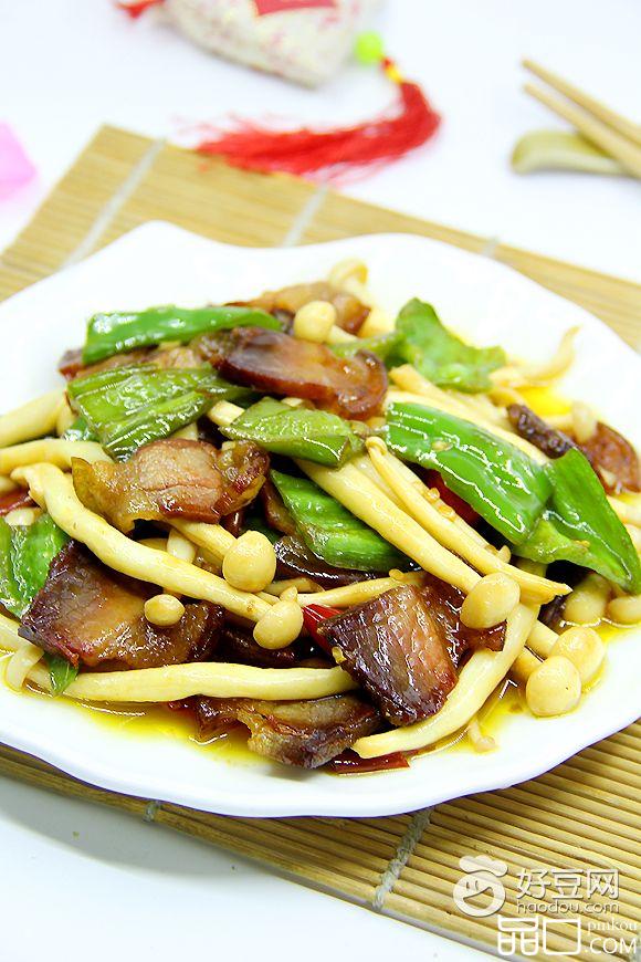 白玉菇炒腊肉
