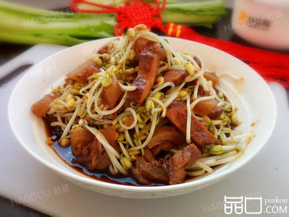 腊肉炒绿豆芽