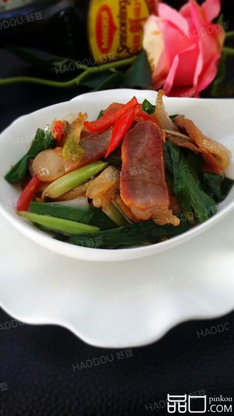 腊肉炒蒜苗