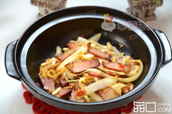砂锅腊肉娃娃菜