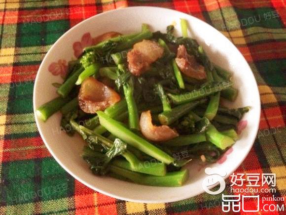 腊肉炒芥兰