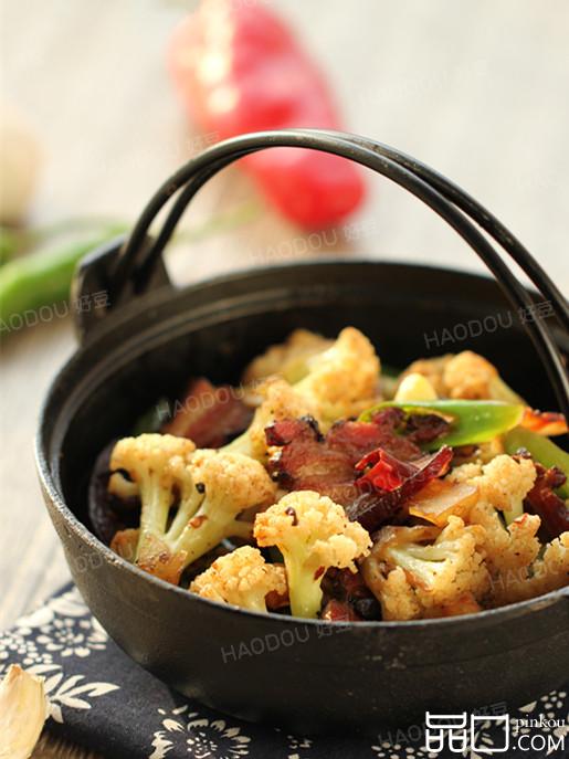 豆豉腊肉煸花菜