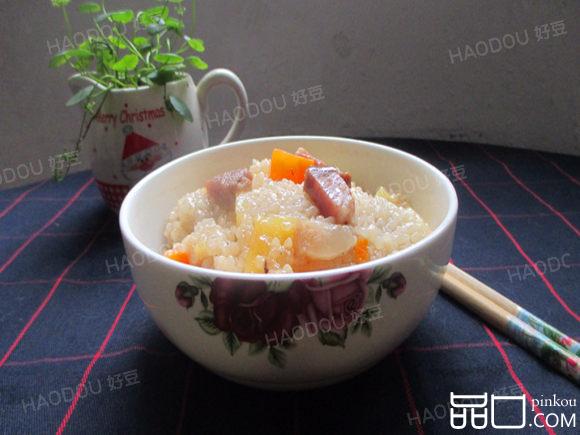 腊肉土豆糯米饭