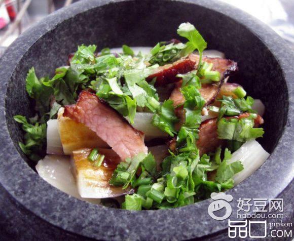 擂钵腊肉茄子