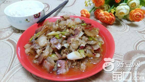豆豉大葱炒腊肉